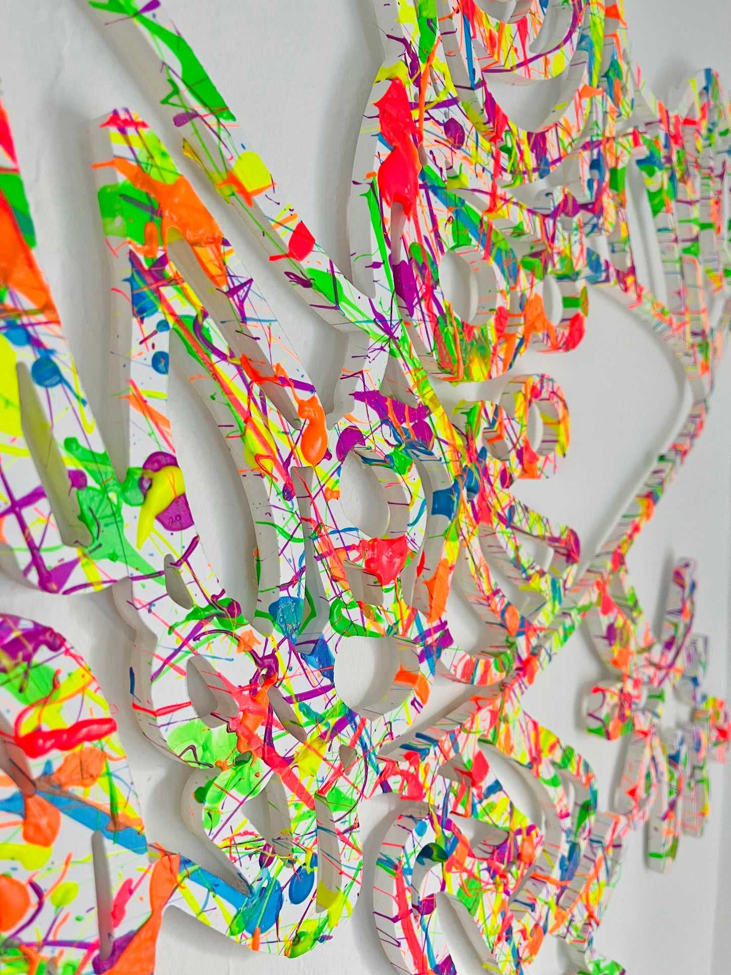 Glowing Frog painted wall sculpture
