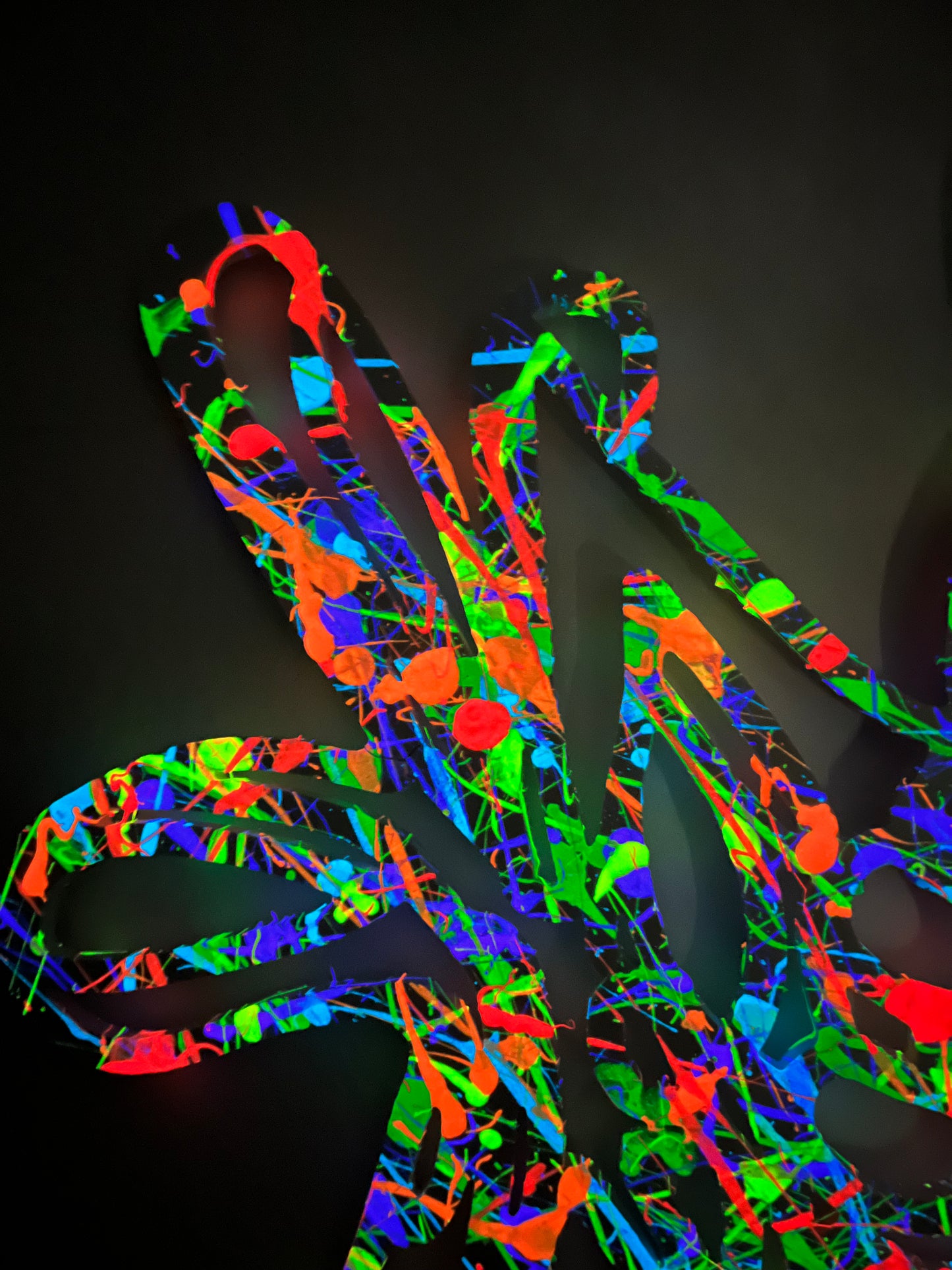 Glowing Frog painted wall sculpture