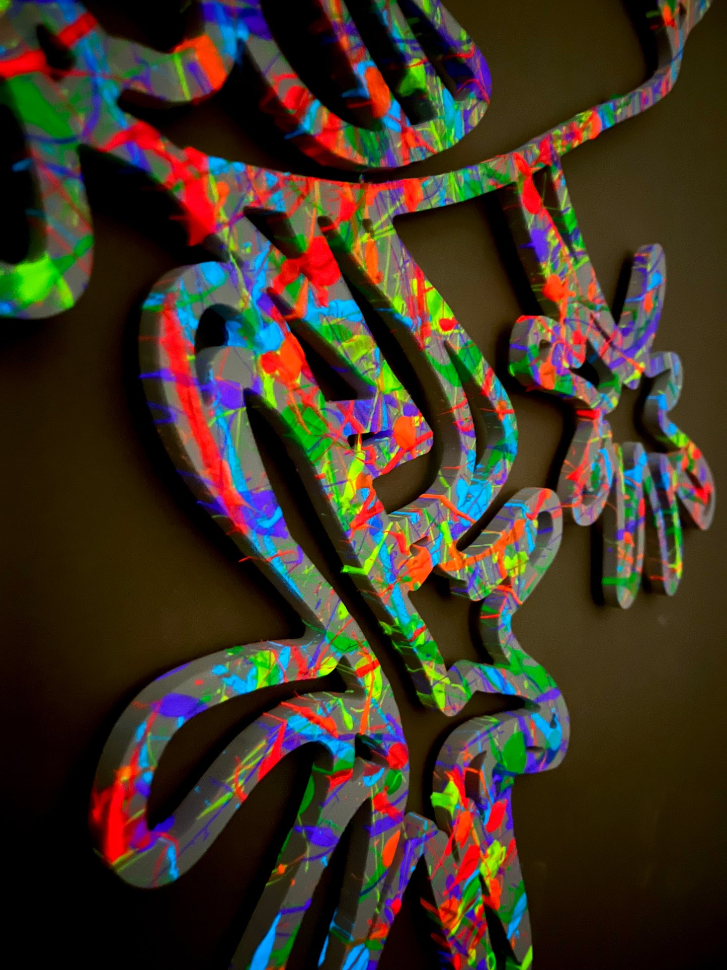 Glowing Frog painted wall sculpture