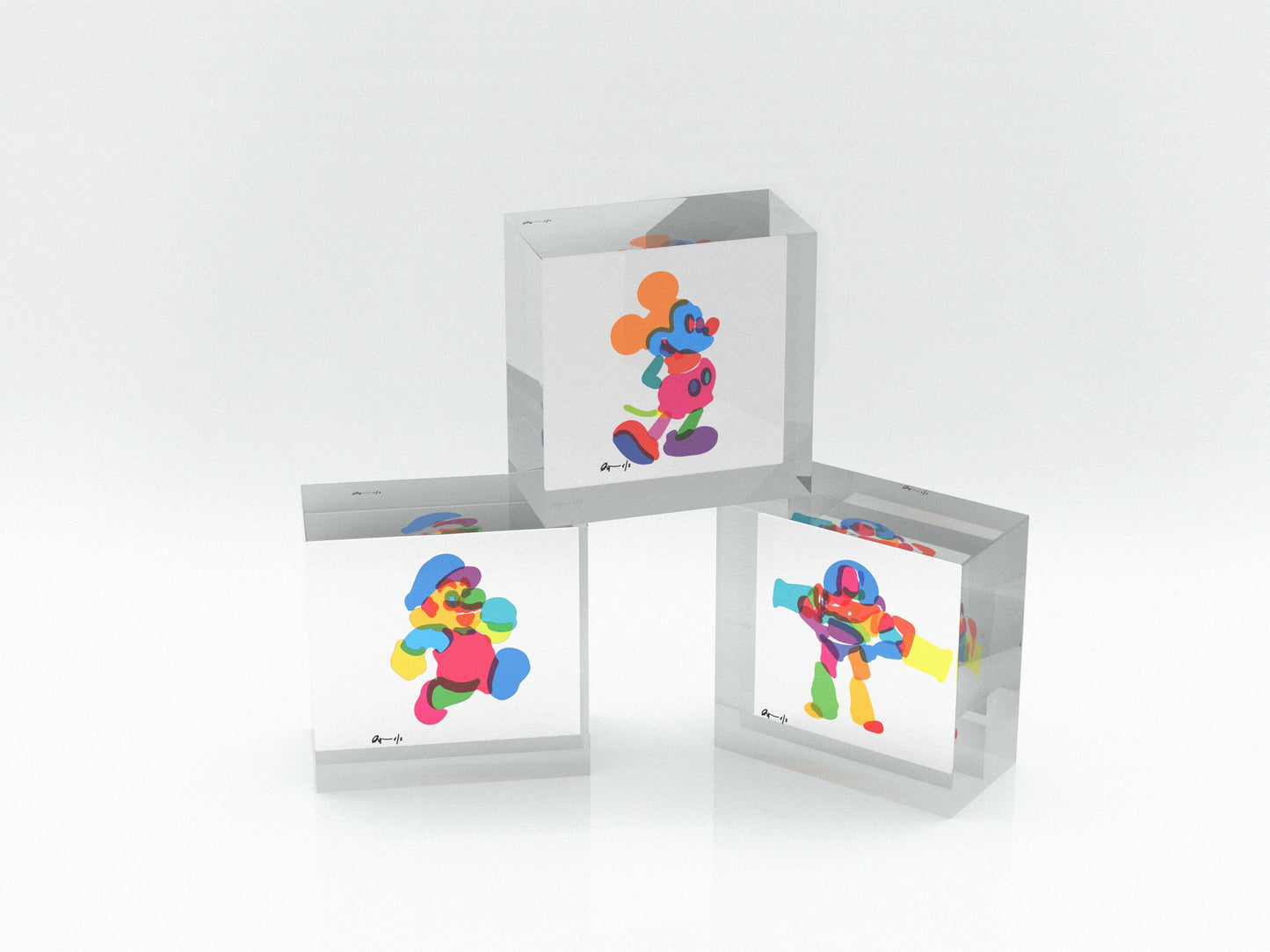 Mickey / Buzz / Mario encapsulated blocks