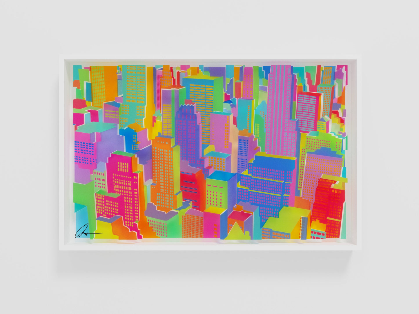 Cityscape layered