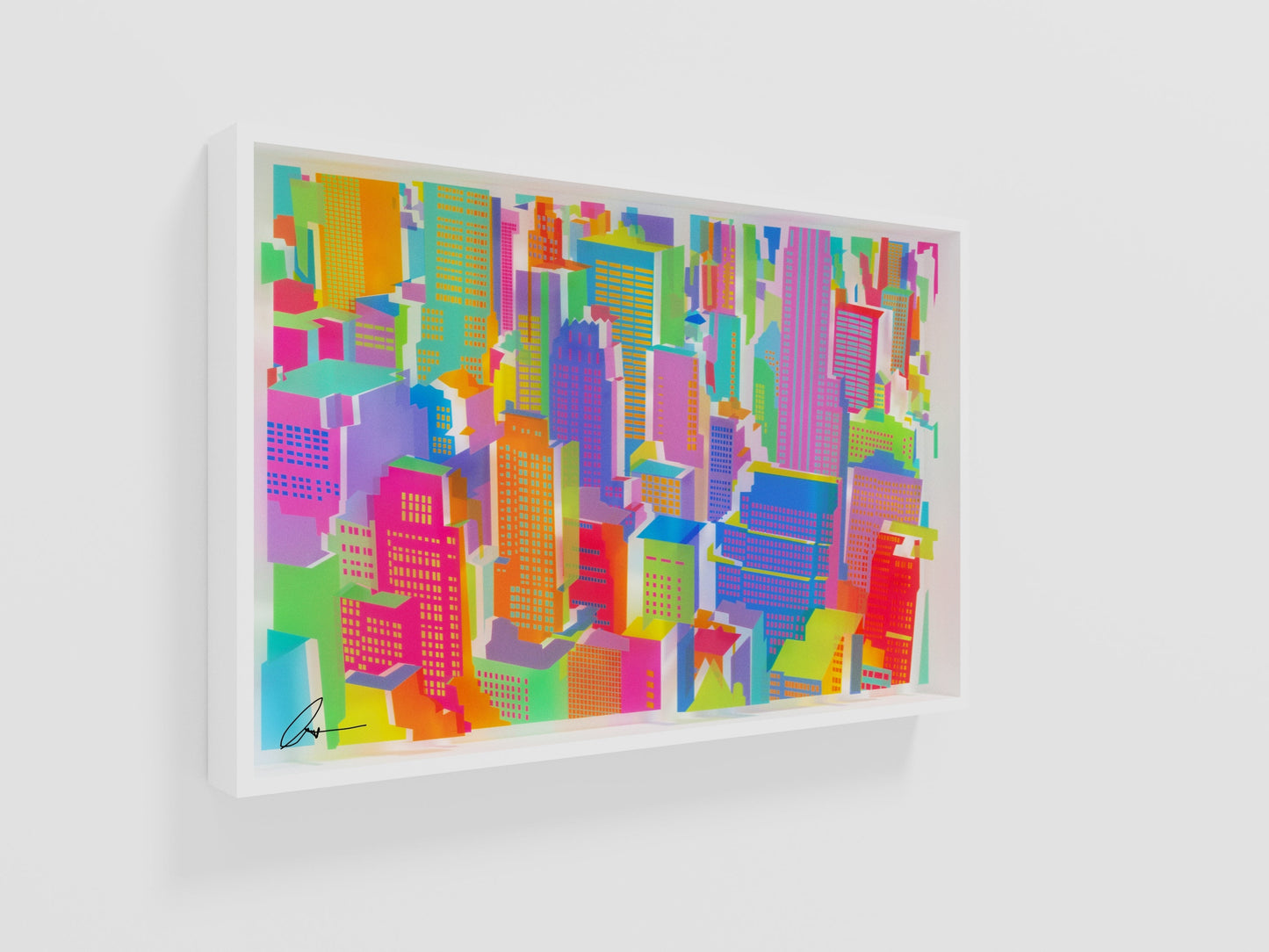 Cityscape layered