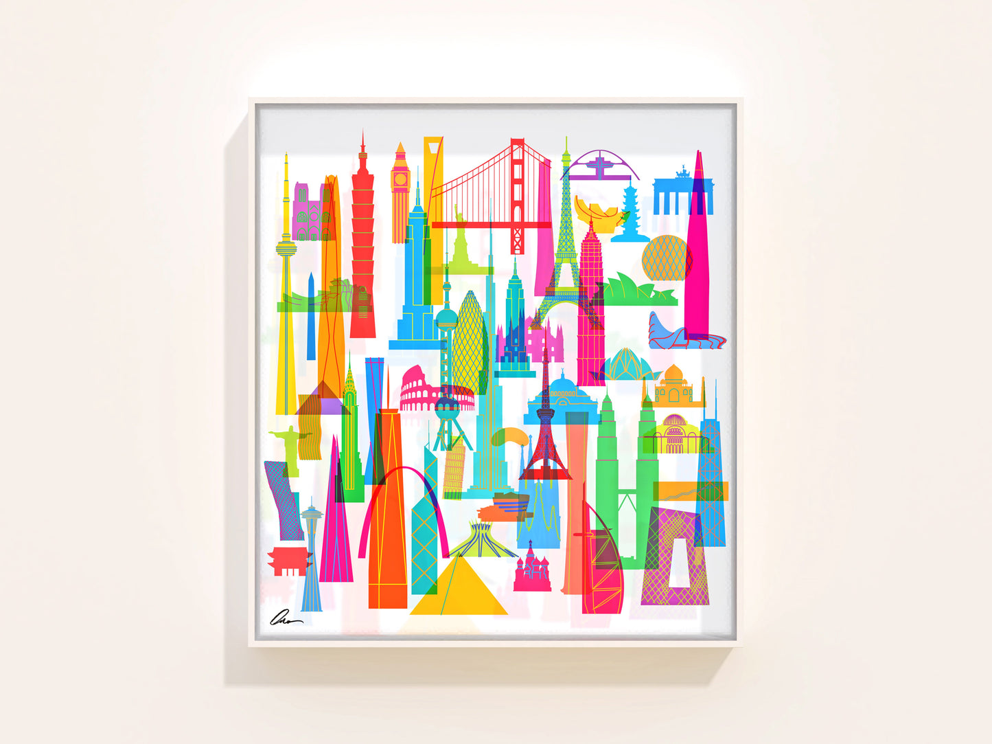 Iconic structures 3D picture