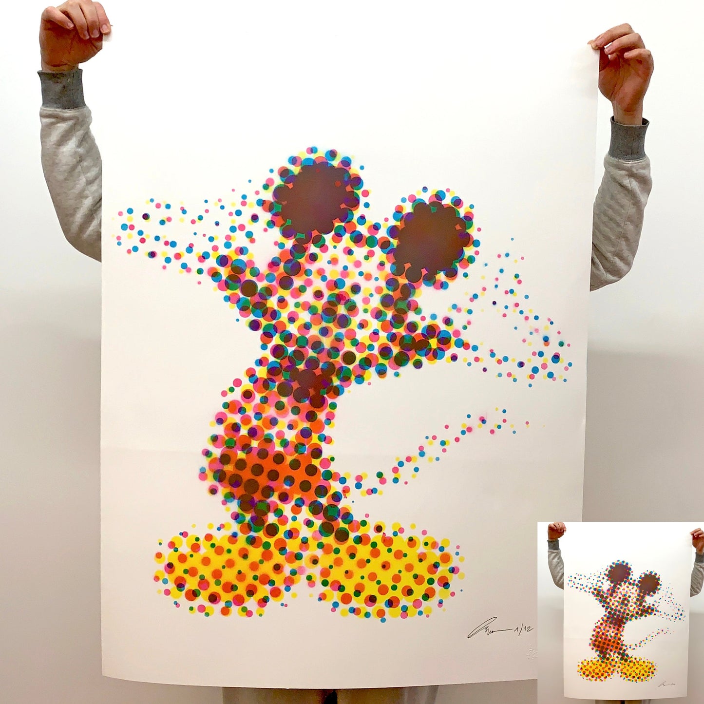 CMY Mickey spray painting