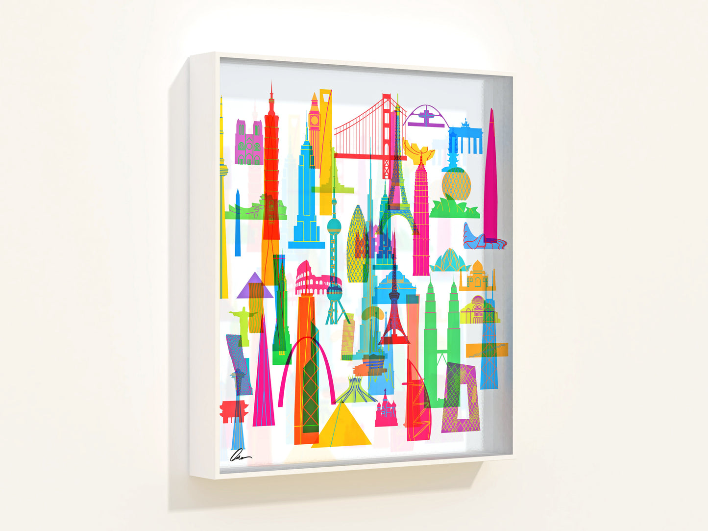 Iconic structures 3D picture