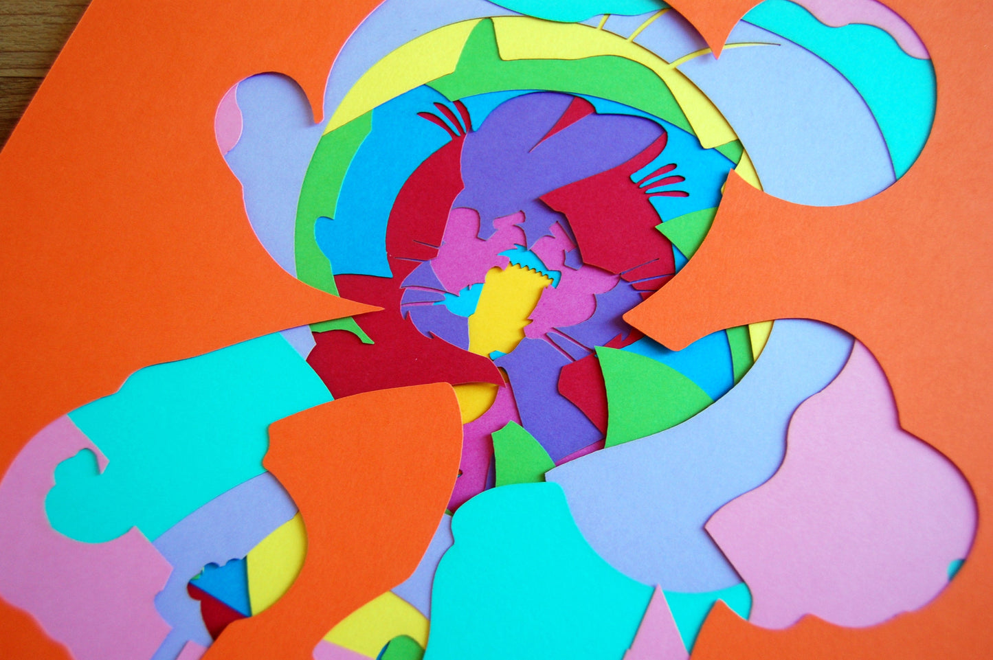 Mickey cutouts paper collage.