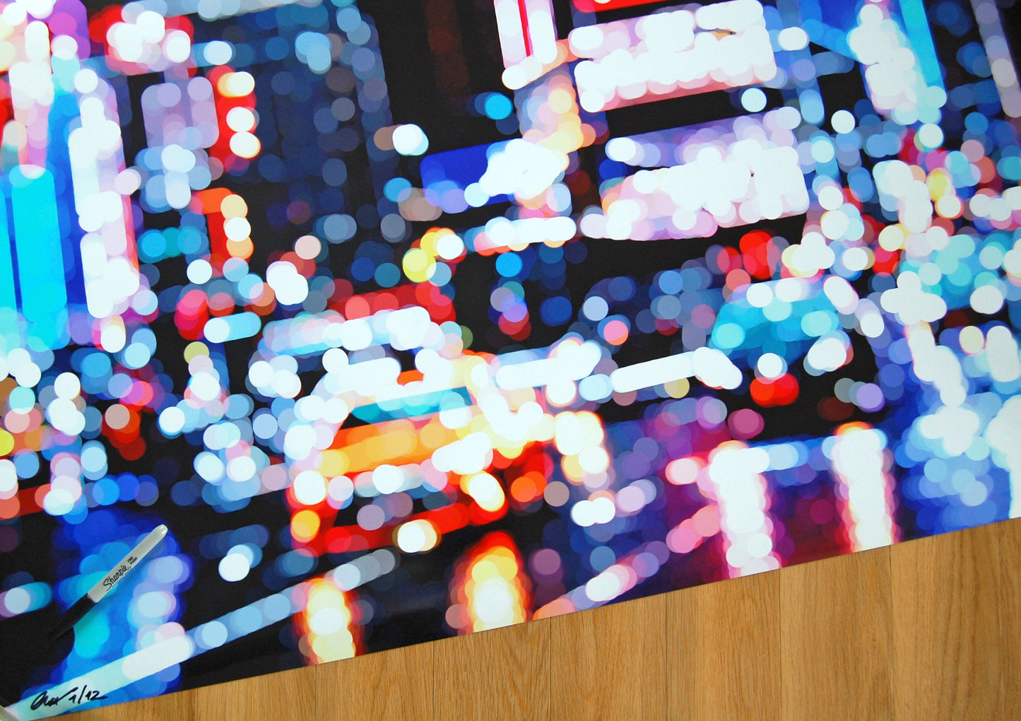 Pointillist NYC. Times Square.