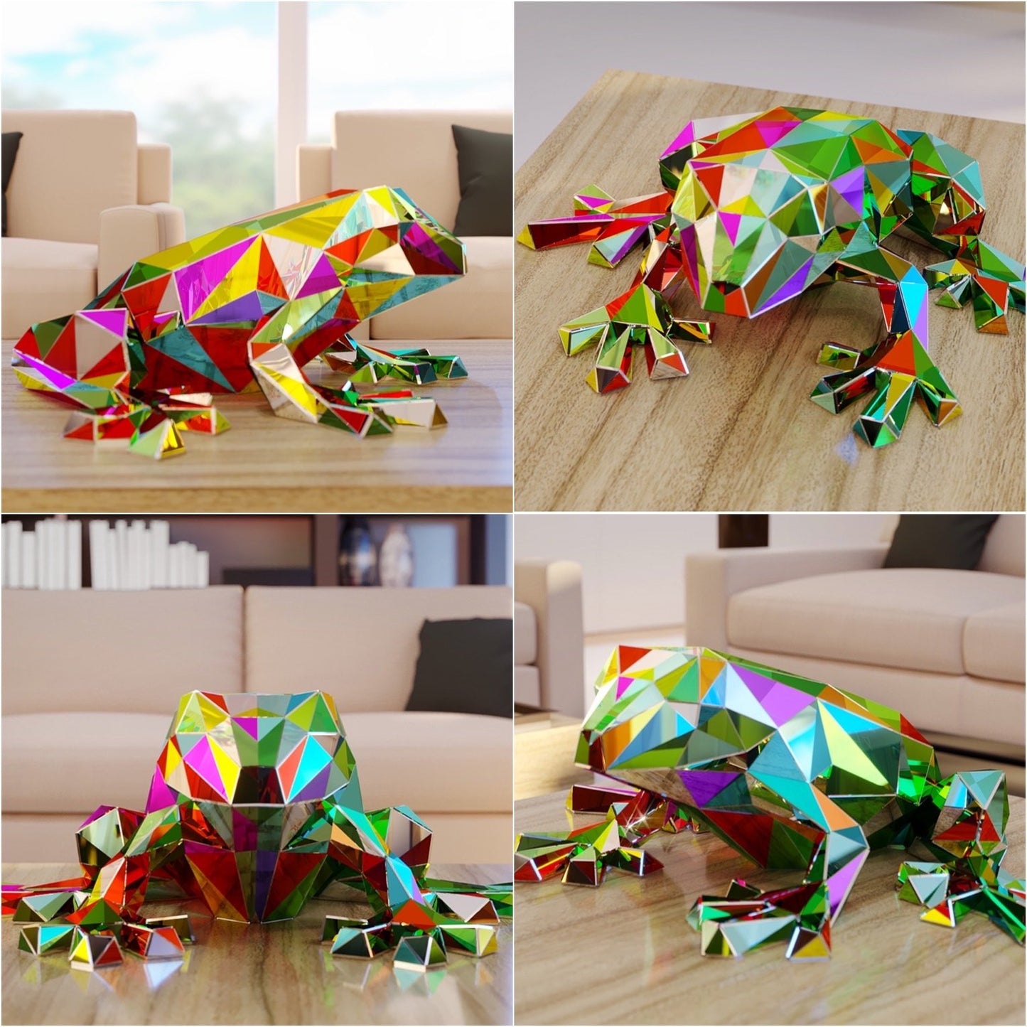 Kiss me. Mirrors sculpture