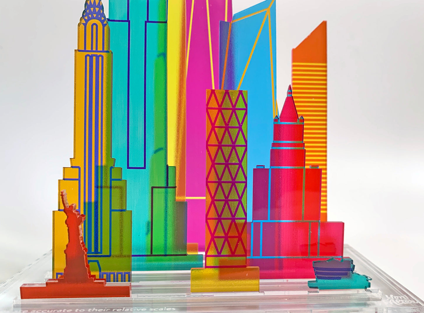 Modular translucent cities NYC/ London/ HK / Tokyo /Paris /Washington D.C./ SF