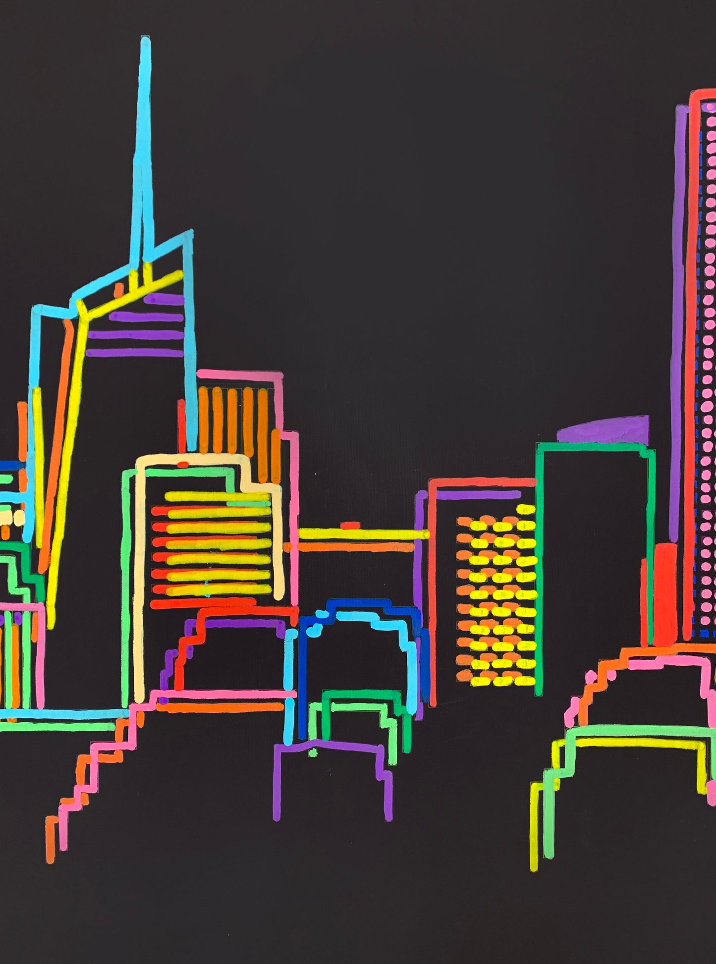 Manhattan skyline painting