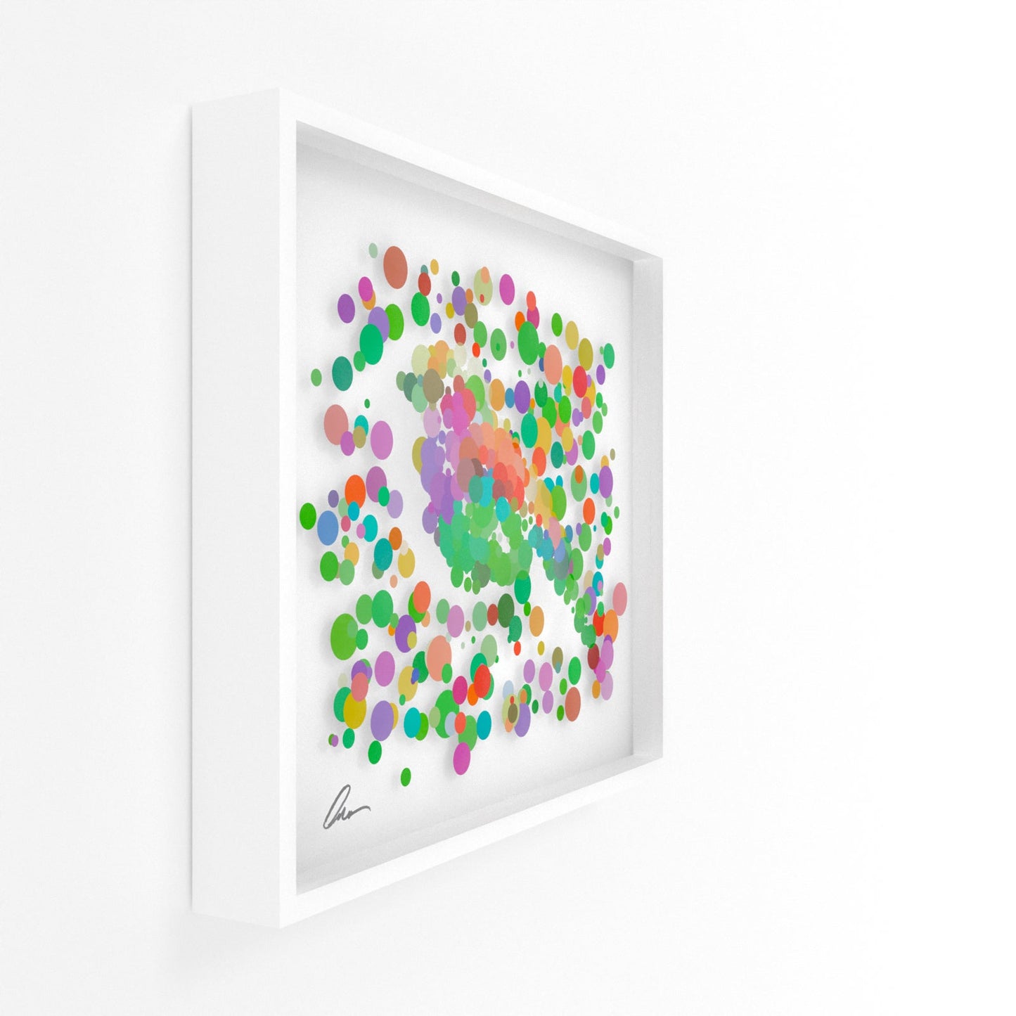 Multicoloured bird. 3D Picture