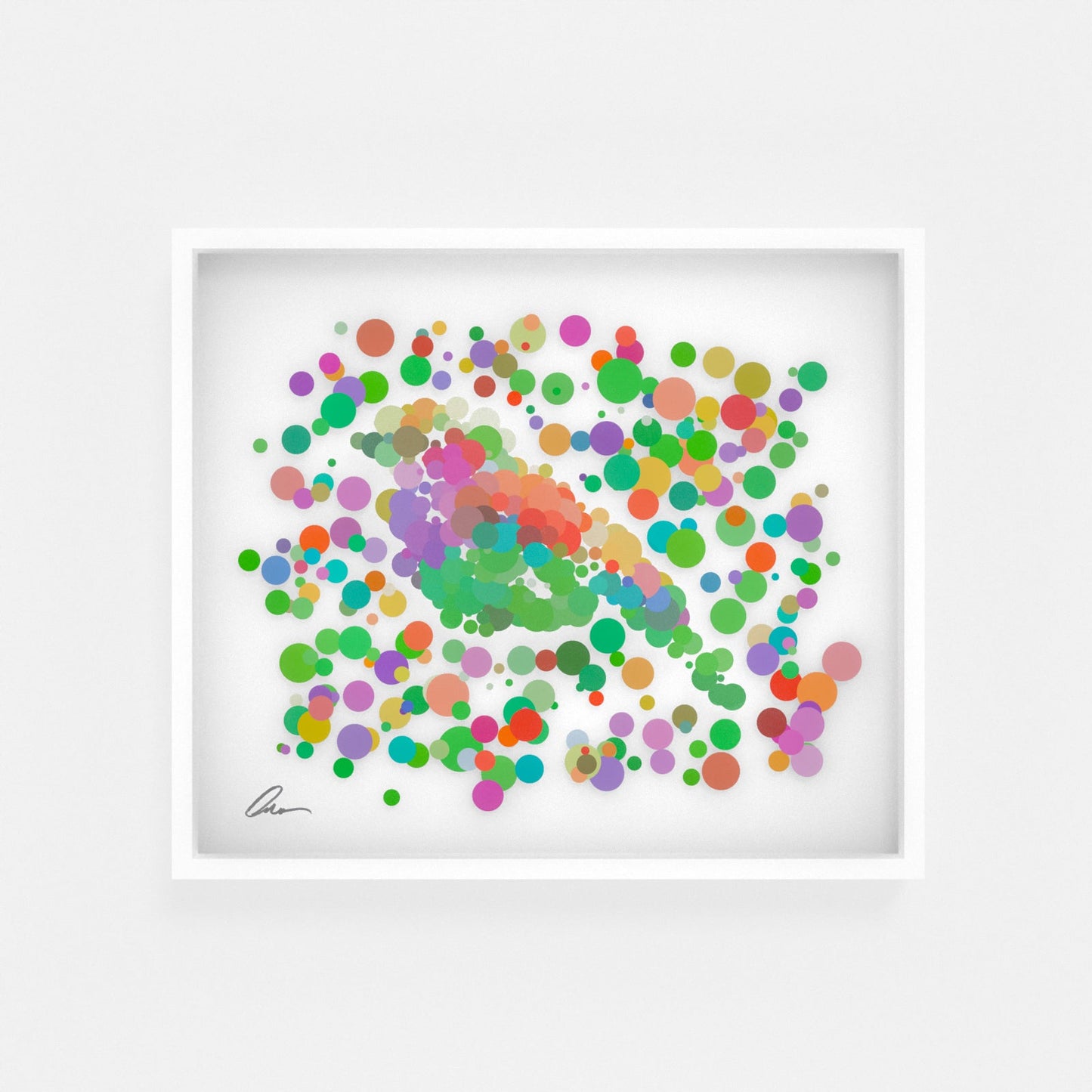 Multicoloured bird. 3D Picture