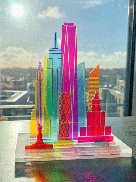 Modular translucent cities NYC/ London/ HK / Tokyo /Paris /Washington D.C./ SF