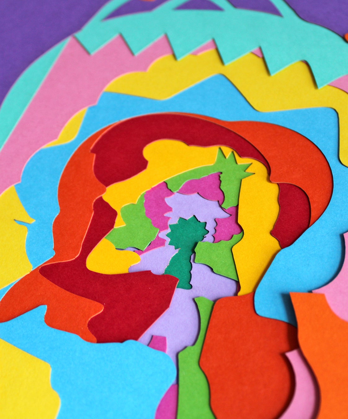 Simpsons paper collages