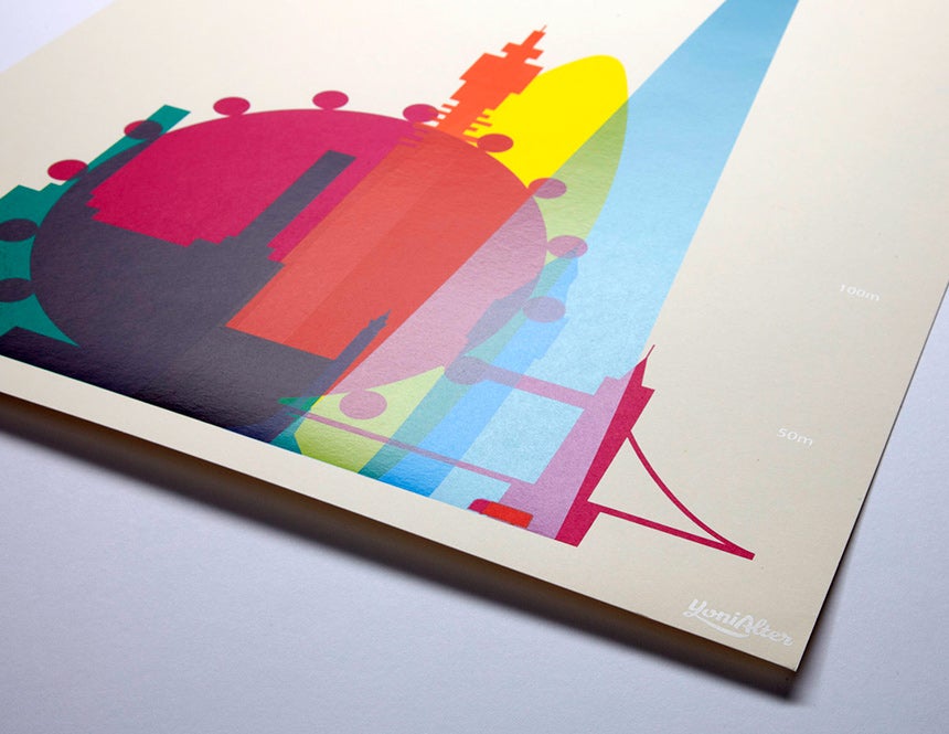 Shapes of London/NYC/SF. A2 limited edition screenprint. ***Only a few left***