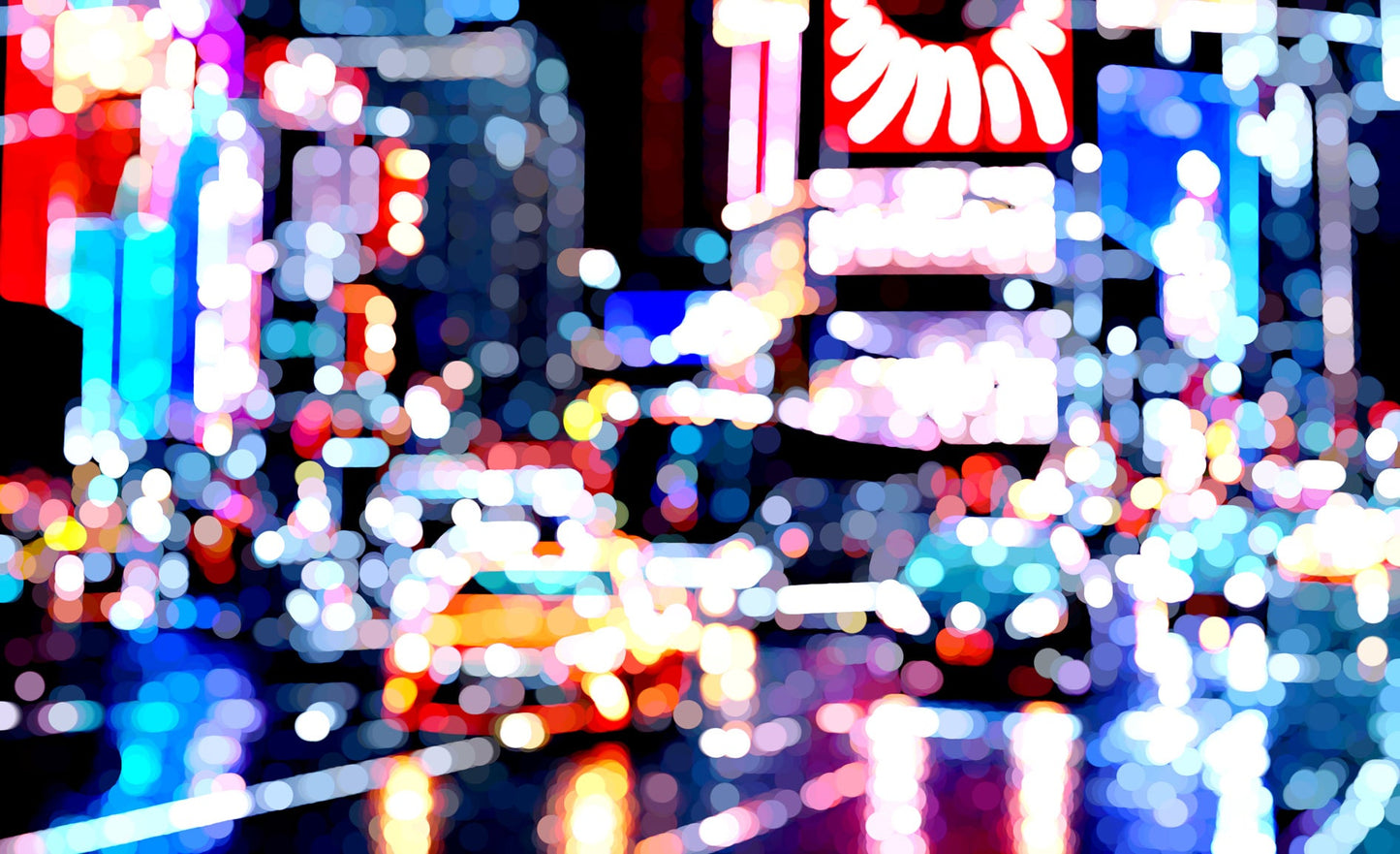 Pointillist NYC. Times Square.