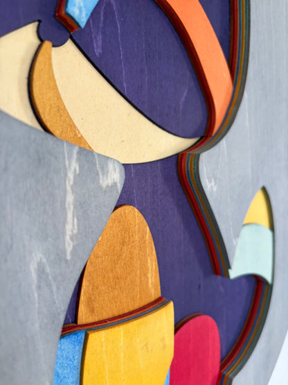 Figurines wall sculptures