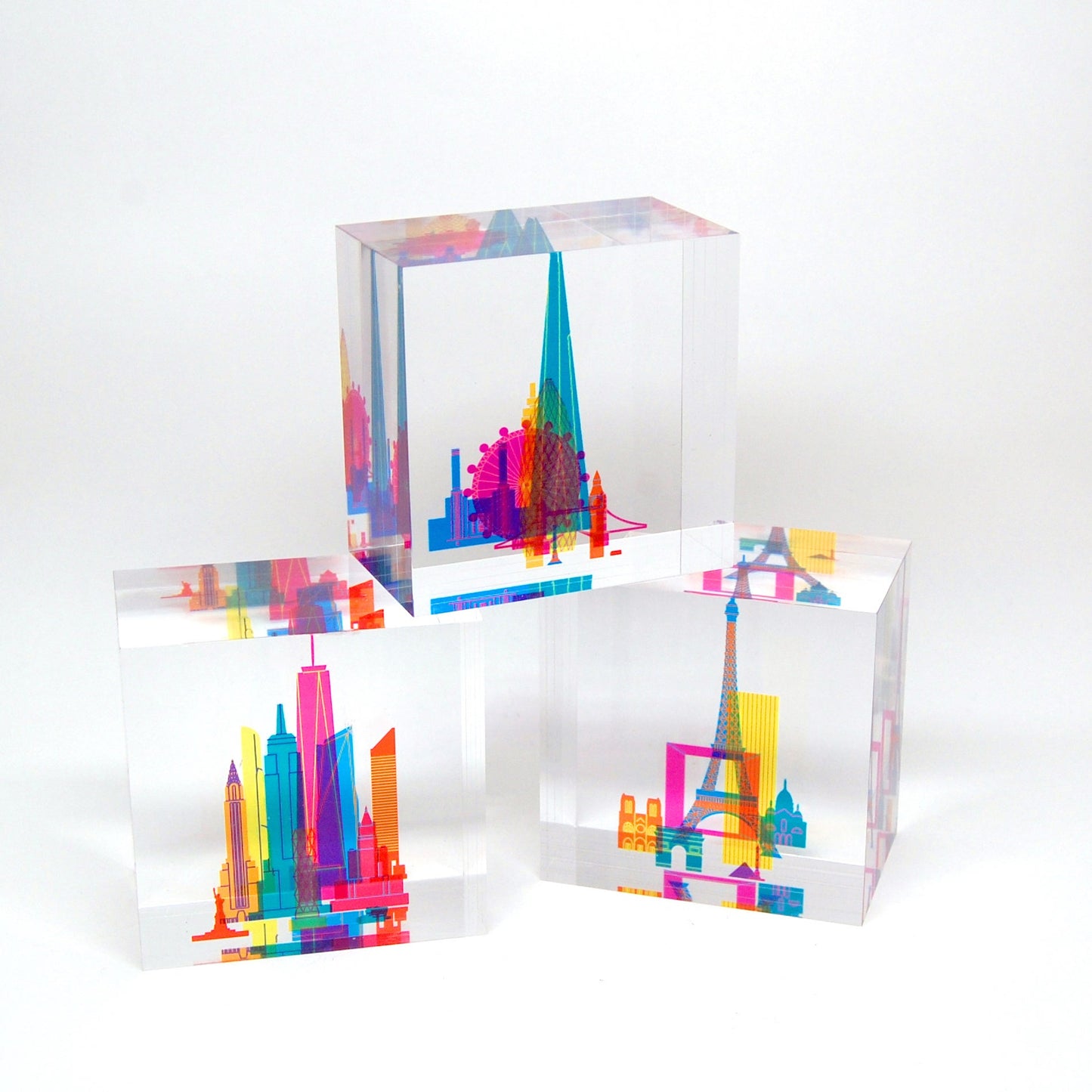Cities Encapsulated Blocks. HK / NYC / London / Paris / SF / Tokyo / Washington D.C.