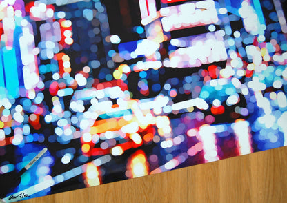 Pointillist NYC. Times Square.