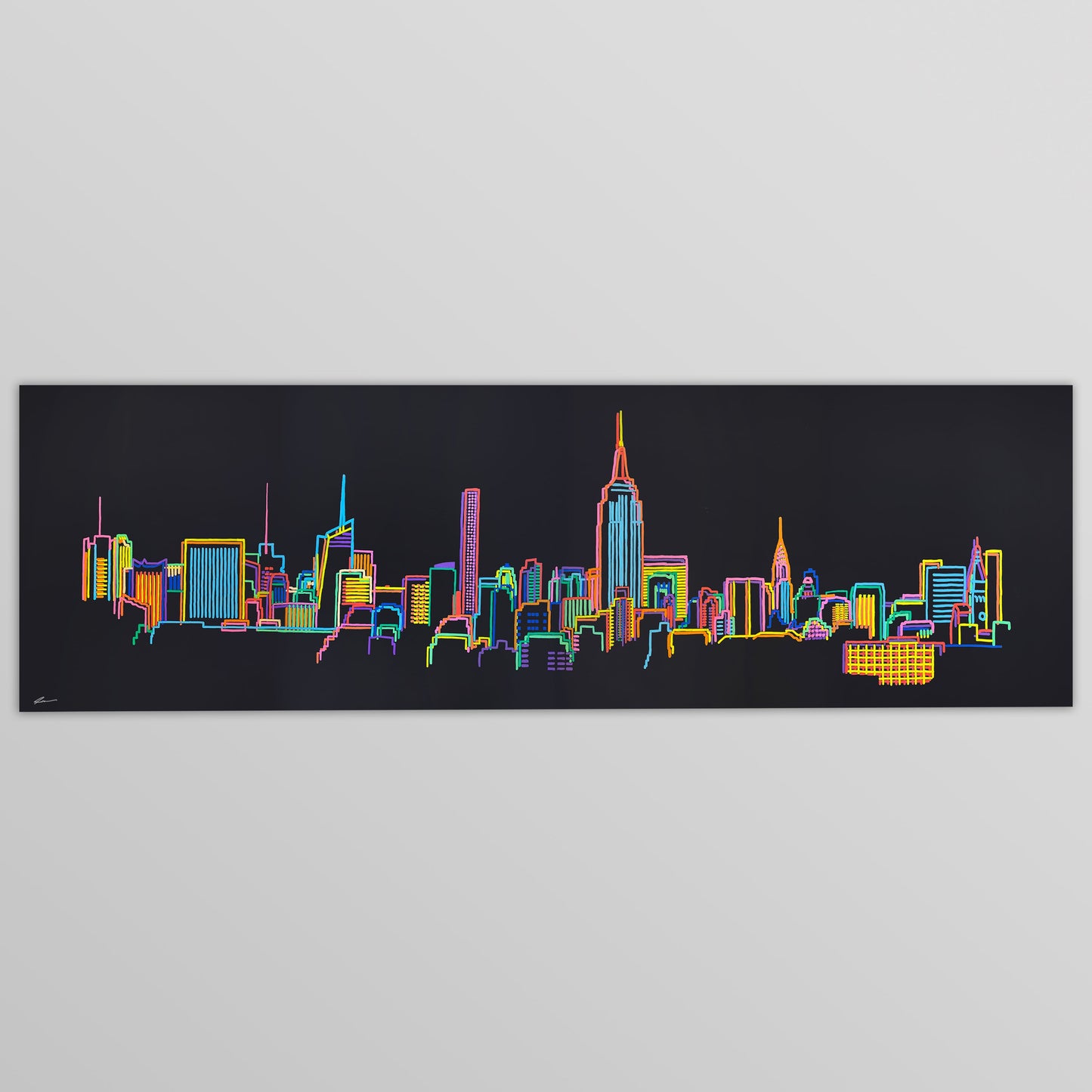 Manhattan skyline painting