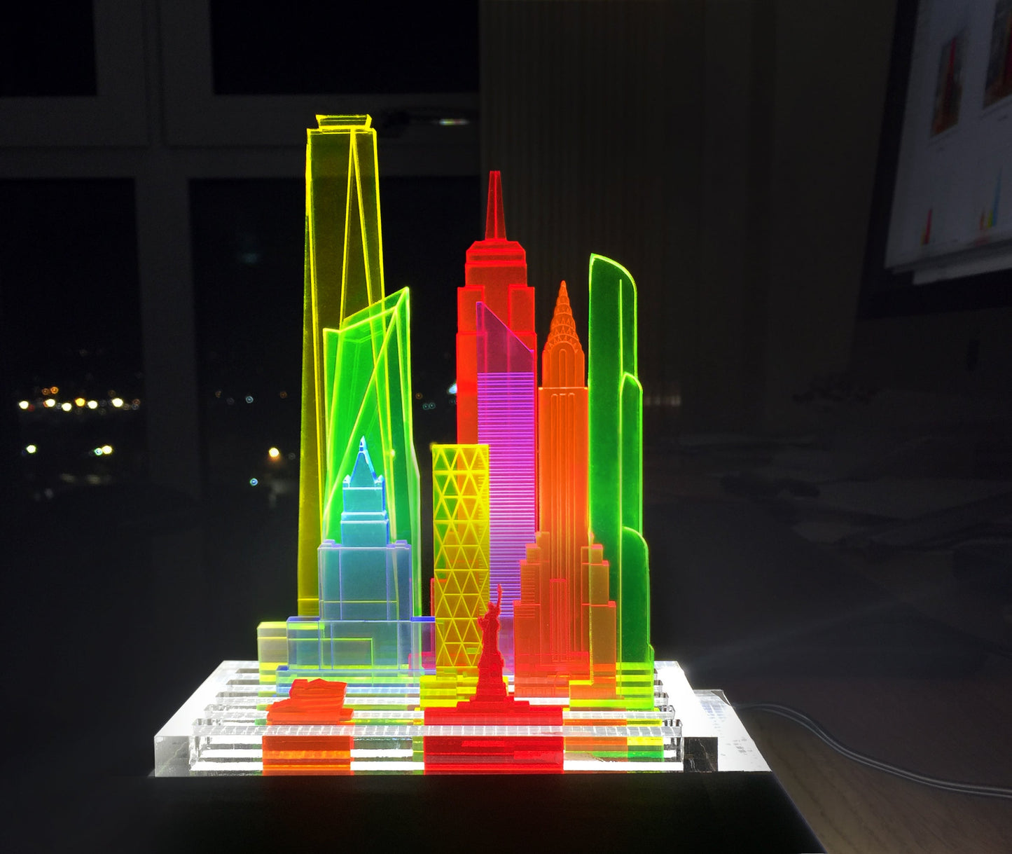 Modular neon sculpture HK/London/NYC/Paris/Tokyo/SF/Washington D.C.
