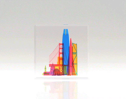 Cities Encapsulated Blocks. HK / NYC / London / Paris / SF / Tokyo / Washington D.C.