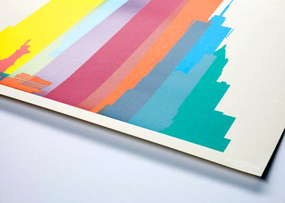 Shapes of London/NYC/SF. A2 limited edition screenprint.  ***Only a few left***