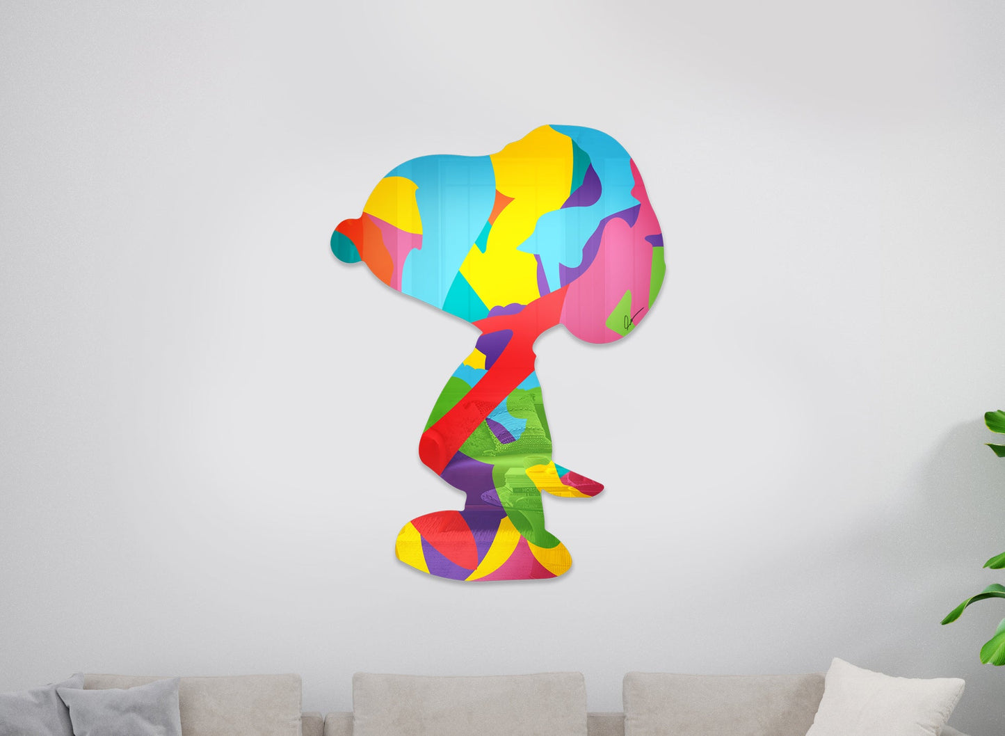 Snoopy Mirrors Sculpture